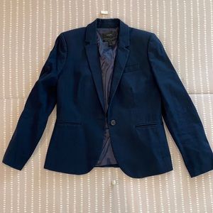 J.Crew navy Stretch Cotton Blazer 8 GUC
